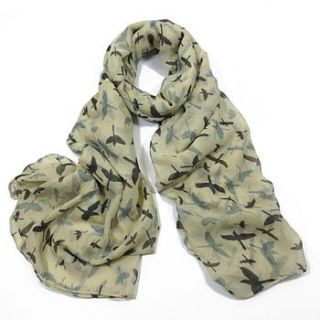 printed bird scarf by molly & pearl