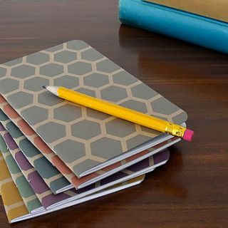 geometric notebook by the spotted sparrow