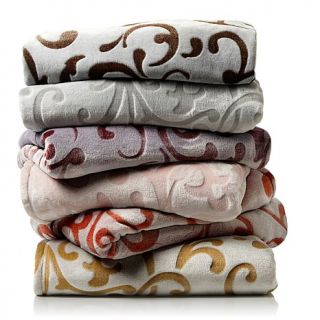 Highgate Manor Velvety Plush Reversible Jacquard Throw