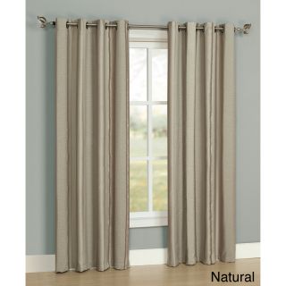 Charisma Neutral Stripe Grommet Curtain Panel Pair
