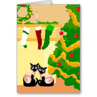 Siamese Cats Christmas Cards