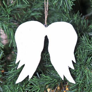 christmas angel wings tree decoration by red berry apple