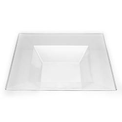 Silveredge Clear 5.5 inch Square Plastic Bowls (set Of 10)