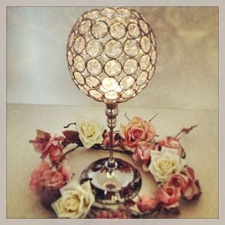 crystal lamp tea light holder by made with love designs ltd