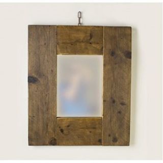 reclaimed wood mirror with natural finish by cocoonu