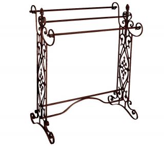 Wrought Iron Scrollwork Design Quilt Stand by Valerie —