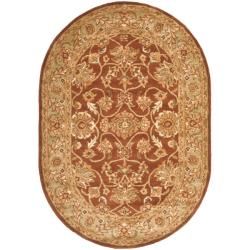 Safavieh Handmade Golden Jaipur Rust/ Green Wool Area Rug (76 X 96)