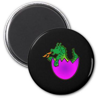 Black Baby Dragon Egg Magnets