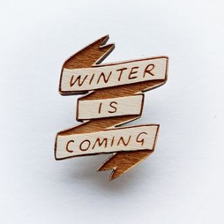 game of thrones brooch   'winter is coming' by kate rowland illustration