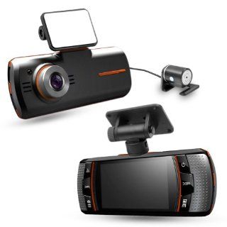 New Arrival E Prance HD 1920*1080P F90 Car Dvr Dual Camera GPS 2.7""169 TFT LCD screen H.264 5M CMOS With G Sensor, GPS Logger HDMI & USB 2.0 Support TF card, max. 32GB  In Dash Vehicle Gps Units  GPS & Navigation
