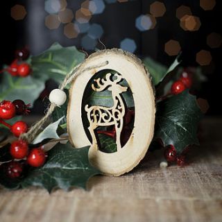 wooden cut out tree decoration by the orchard