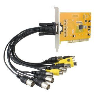 Meiego 8CH PCI H.264 200fps/240fps Security Digital 4CH Audio CCTV DVR BNC Capture Card  Spy Cameras  Camera & Photo