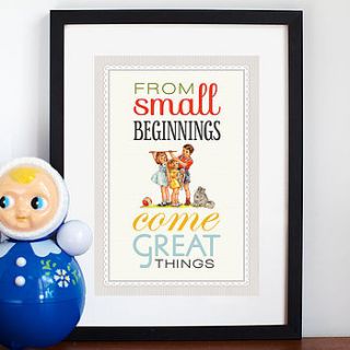 personalised new baby print by of life & lemons