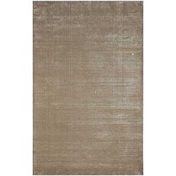 Handwoven Contemporary Beige Wool Area Rug (5 X 8)