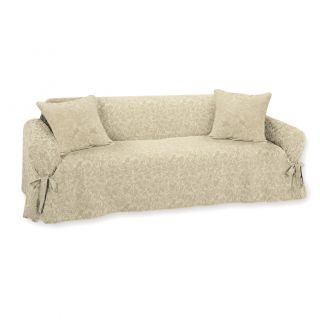 Catherine Round arm Jacquard Sofa Slipcover