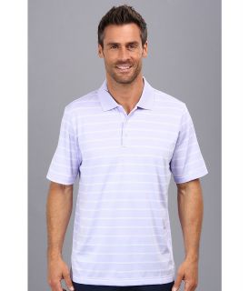 adidas Golf Puremotion 2 Color Stripe Jersey Polo 14 Mens Short Sleeve Knit (Blue)