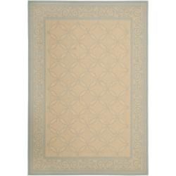 Poolside Cream/aqua Indoor Outdoor Polypropylene Rug (4 X 57)