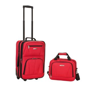 Rockland Expandable Red 2 piece Lightweight Carry on Luggage Set