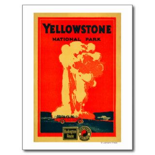Yellowstone, Old Faithful Advertising Poster Postcard