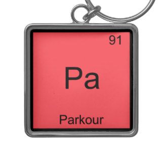 Pa   Parkour Funny Chemistry Element Symbol Tee Keychain