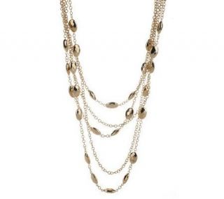 Susan Graver Multi Strand Faceted Bead Necklace —