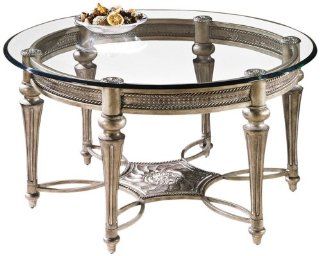 Galloway Brushed Pewter Round Cocktail Table   Coffee Tables