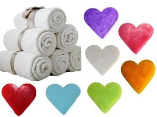 set of six heart shaped guest soaps by sleepyheads