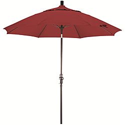 Escada Designs Fiberglass 9 foot Pacifica Cranberry Red Crank And Tilt Umbrella Red Size 9 foot