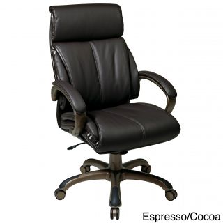 Office Star Products Work Smart Eco Leather Seat And Back Executive Chair Model Ech6880