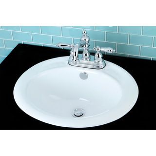 Round Surface Mount 4 inch Center Bathroom Sink