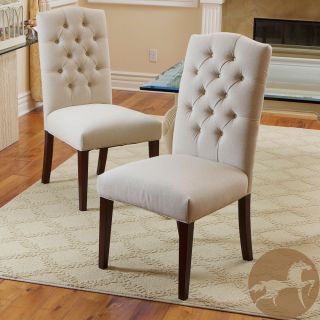 Christopher Knight Home Crown Fabric Off white Dining Chairs (set Of 2)