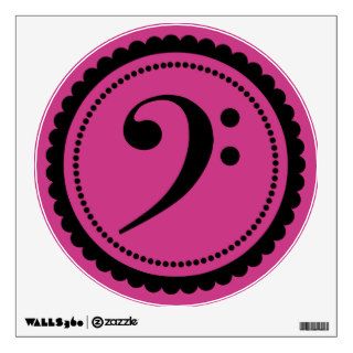 Cute Pink Bass Clef Wall Decal