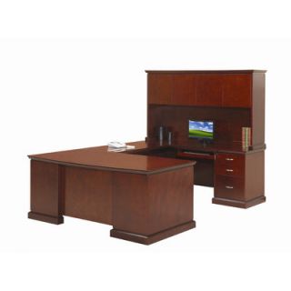 Absolute Office Devon U Shaped Executive Desk with Right Return and Hutch DV 