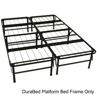 Durabed Full size Heavy Duty Steel Foundation   Frame in one Mattress Support System Platform Bed Frame