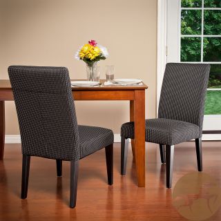 Charcoal Contrast Stitch Dining Chairs (set Of 2)