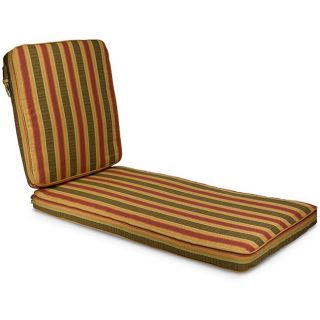 Indoor/ Outdoor 25 inch Wide Striped Chaise Lounge Cushion With Sunbrella Fabric