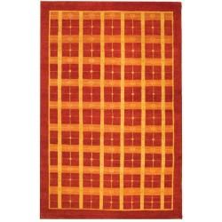 Hand knotted Gabeh Moonfest Rust Wool Rug (6 X 9)