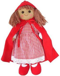 little red riding hood rag doll by snugg nightwear