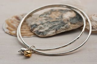 porth chapel silver and gold double bangles by cabbage white england