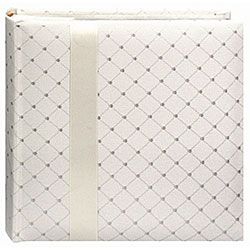Pioneer Ivory Diamond Fabric With Ribbon Trim Cover Designer Page Memo Albums (pack Of 2)
