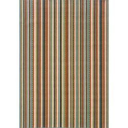 Stripe Blue/ivory Outdoor Area Rug (53 X 76)