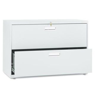Hon 600 Series 42 inch Wide Two drawer Light Gray Lateral File Cabinet