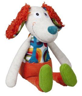 Peace & Love Happy Farm Rattle Plush Toy, Antoine the Dog  Baby