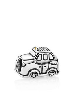 PANDORA Charm   Sterling Silver & Enamel Taxi's