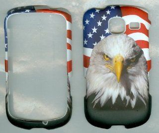 Samsung Freeform 4 SCH R390 R390X R390C Comment 2 Phone Cover Case hard rubberized snap on faceplate protector HUNTER USA FLAG WHITE BIRD Cell Phones & Accessories