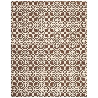 Safavieh Handmade Cambridge Moroccan Dark Brown Geometric Wool Rug (8 X 10)