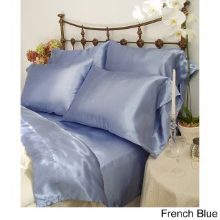 Scent Sation Charmeuse Ii Satin Pillowcases (set Of 2) Blue Size Standard