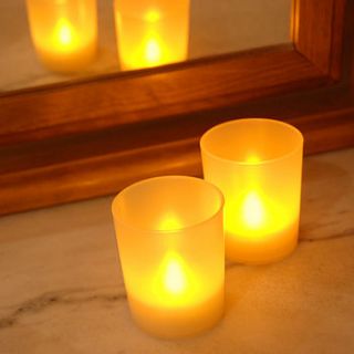 set of four battery votive candles by velvet brown