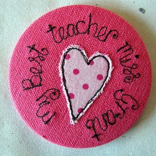 personalised teacher mirror by sew very english