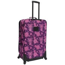 U.s. Traveler Purple/pink Bubbles 2 piece Spinner Checked Luggage Set